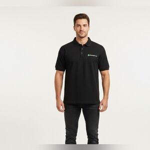 Trojan Men's Pioneer Pump Corporate Polo Shirt - Black, Size Large - NWT